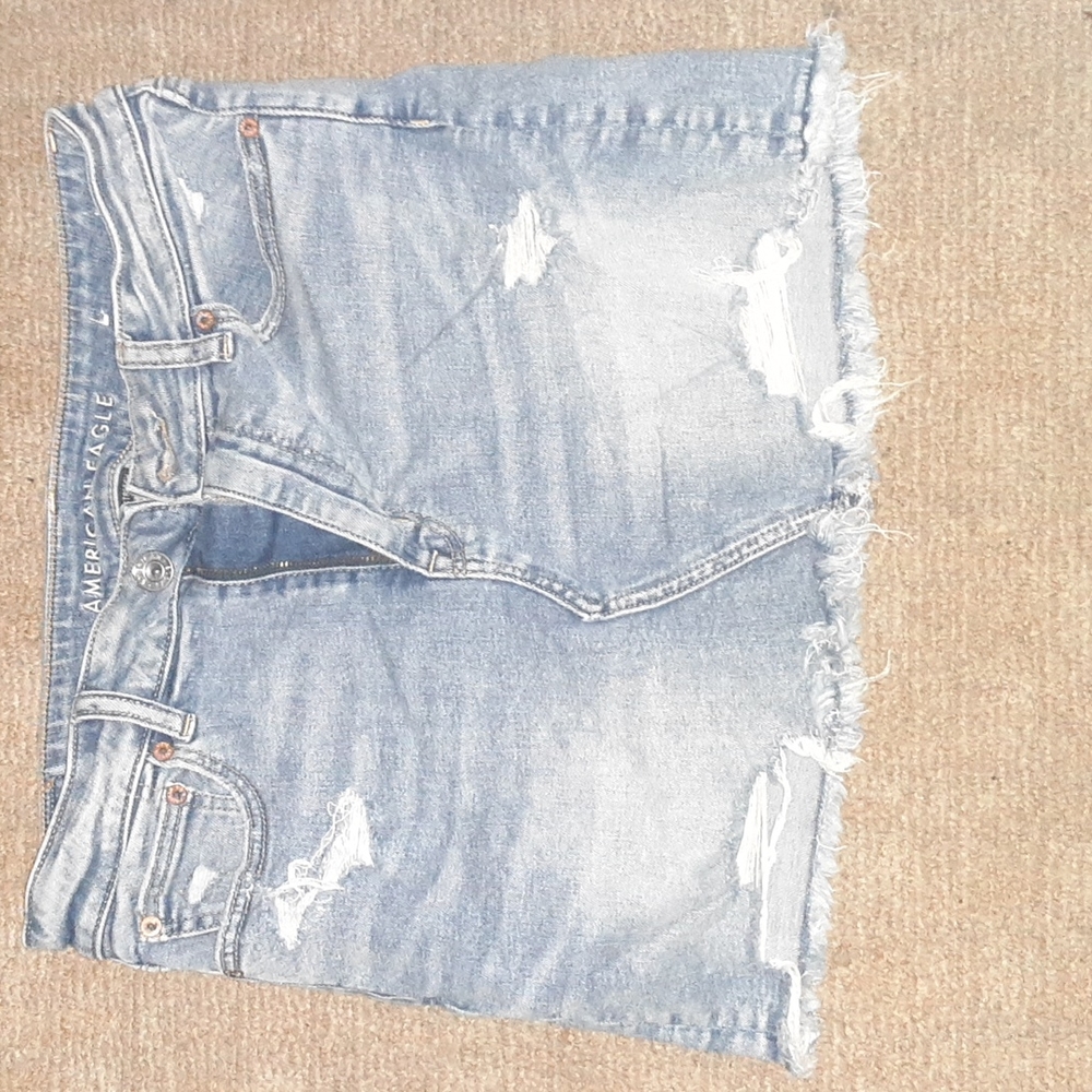 Ripped jeans skirt